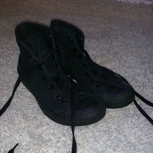 All black Converse Chuck Taylors
